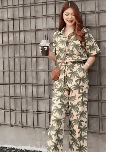Beige Colored Co-Ord Women's Set